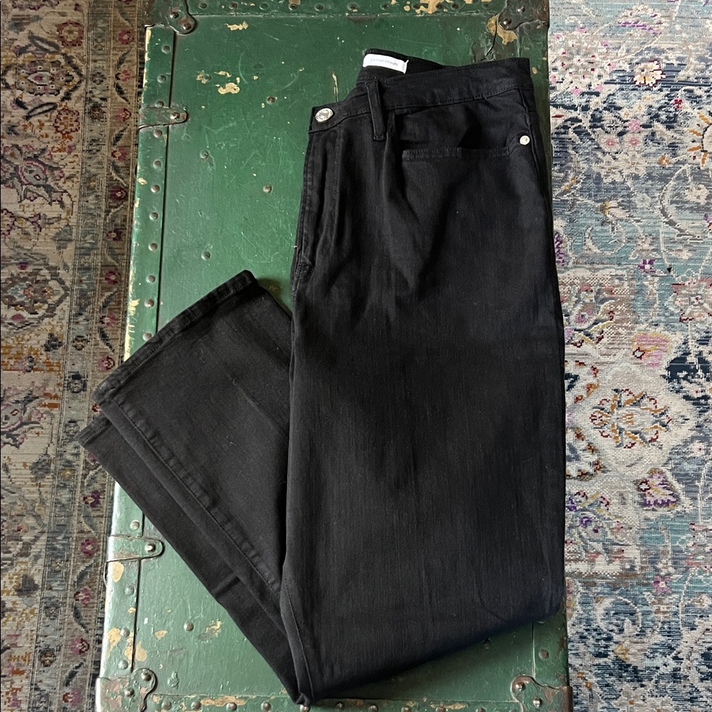 Frame Denim Le High Straight Black Jeans